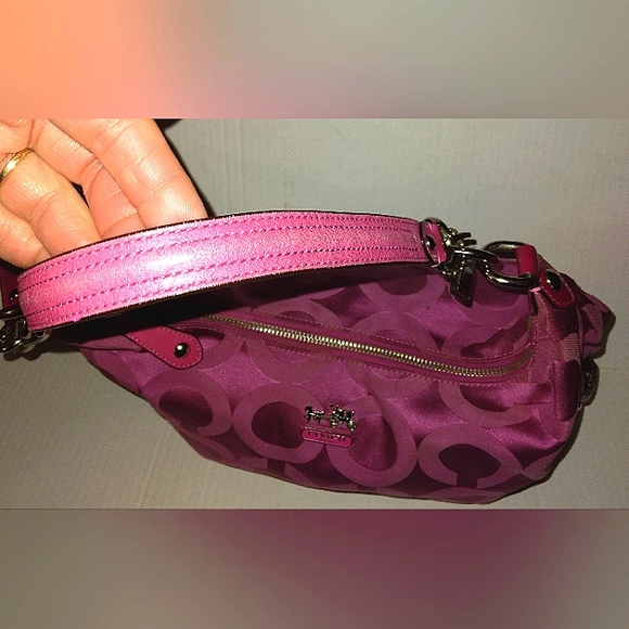 Beautiful COACH Madison OP Art Sateen "HAILEY" Convertible Satchel Crossbody Bag - Picture 15 of 16